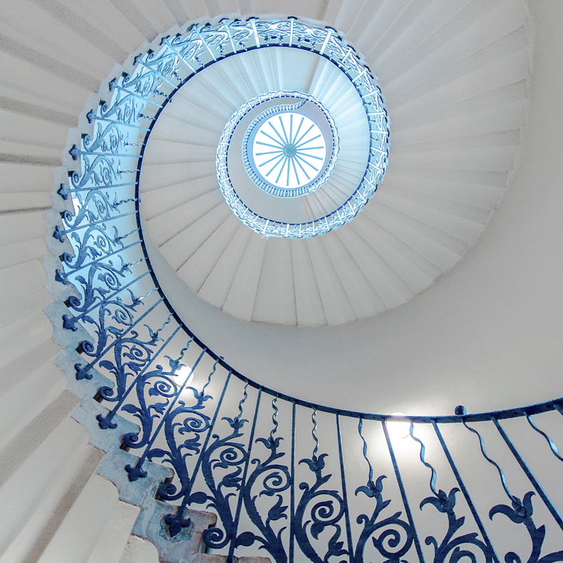 Spiral staircase visual illustrating of small business attorney firm Aligned Law
